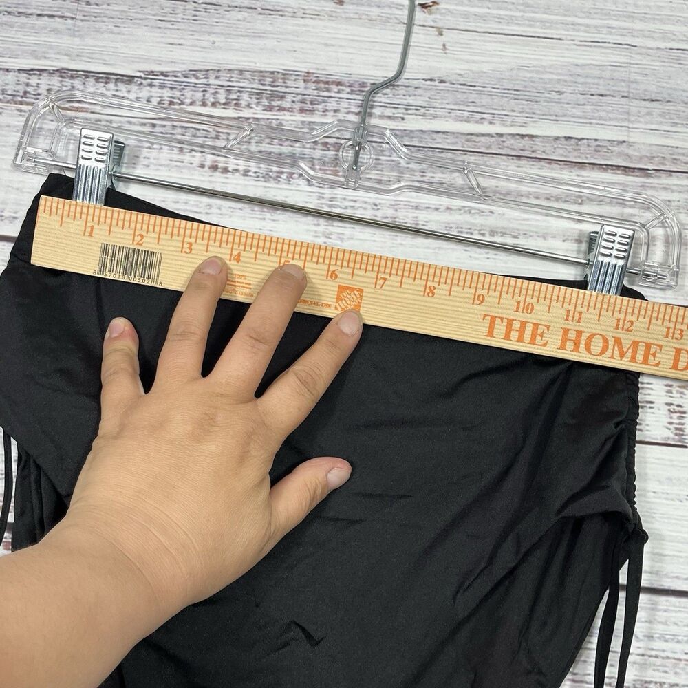 Trina Turk Swim Bottom Shirred Hi-waist Bikini Size 10 Black MSRP $94 - Picture 8 of 8